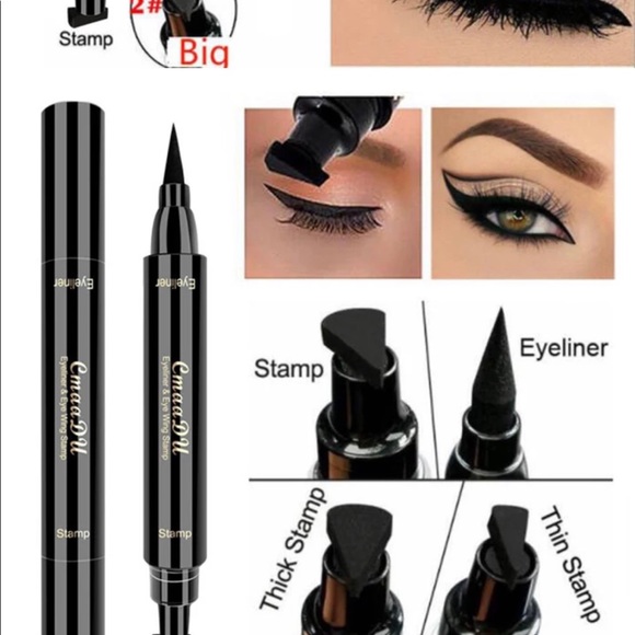 🌺HP🌷 Eyeliner liquid pen sponge stamp waterproof large small stamp black - Picture 3 of 4